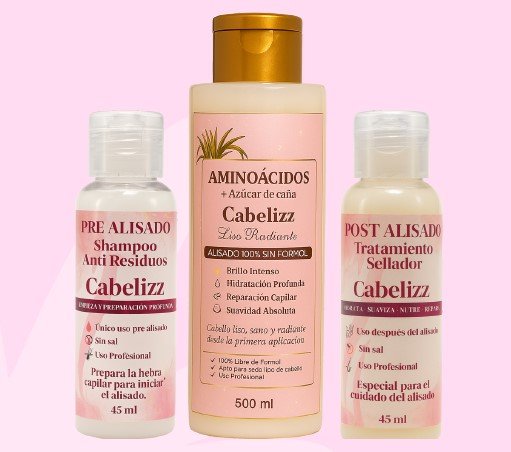 KIT AMINOACIODS (500 ML) + SHAMPOO (130 ML) + TRATAMIENTO (130 ML)